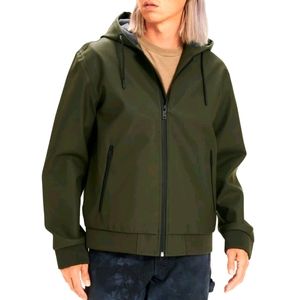 UGG Jacket DIEGO Rubberized Hooded Olive Green